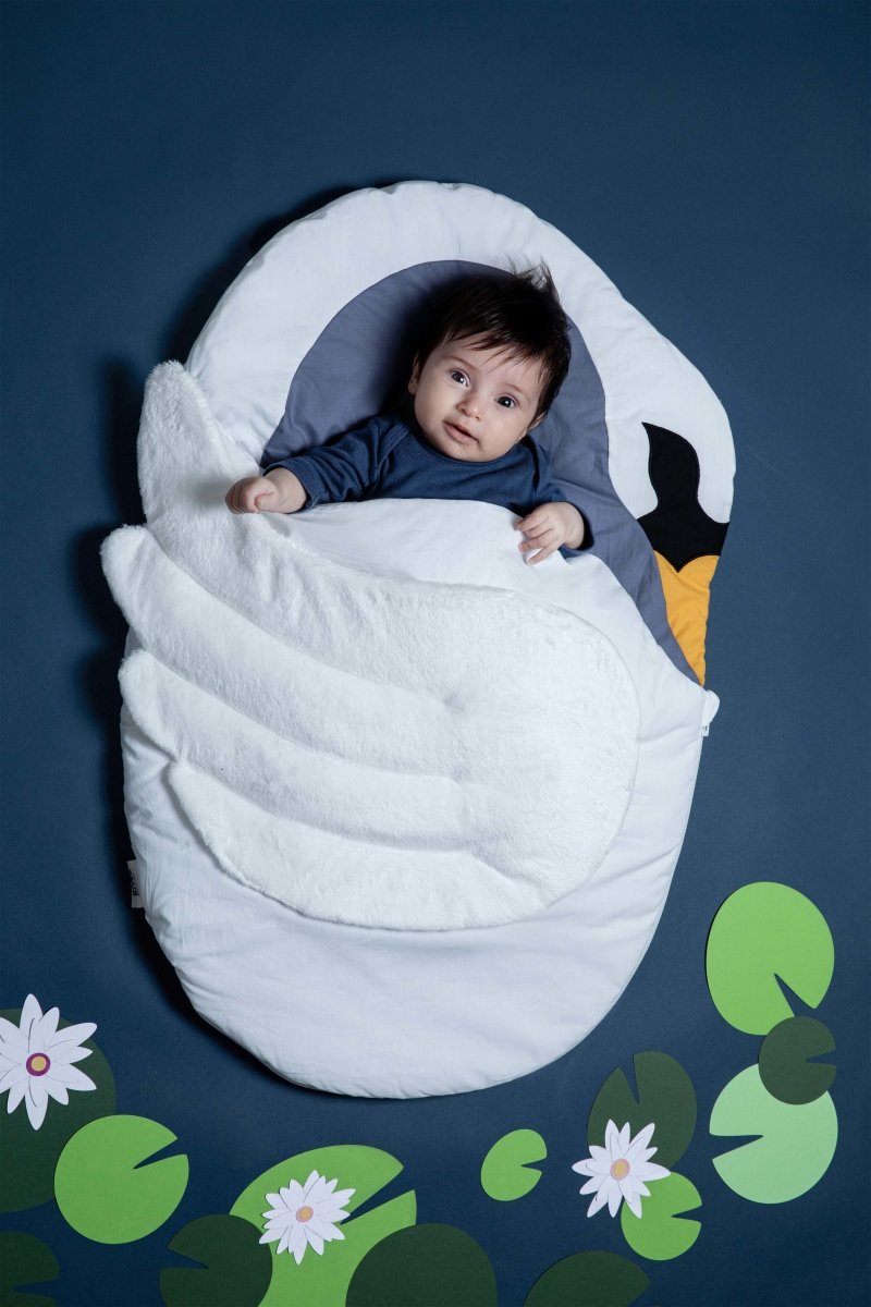 白鳥のスリーピングバッグ（1-12M） - BABY BITES JAPAN（ベイビーバイツジャパン）